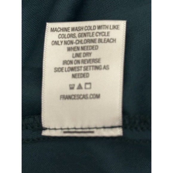 Francesca’s Mi ami Women’s Dress Size Medium Keyhole Long Sleeve Green Floral - Picture 8 of 11